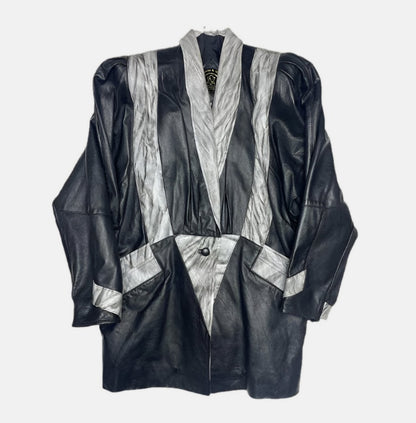 Vintage Roberto & Mario Black and Grey Jacket