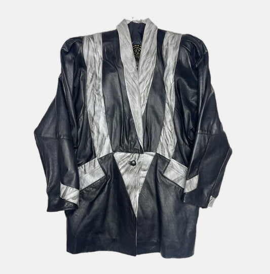 Vintage Roberto & Mario Black and Grey Jacket